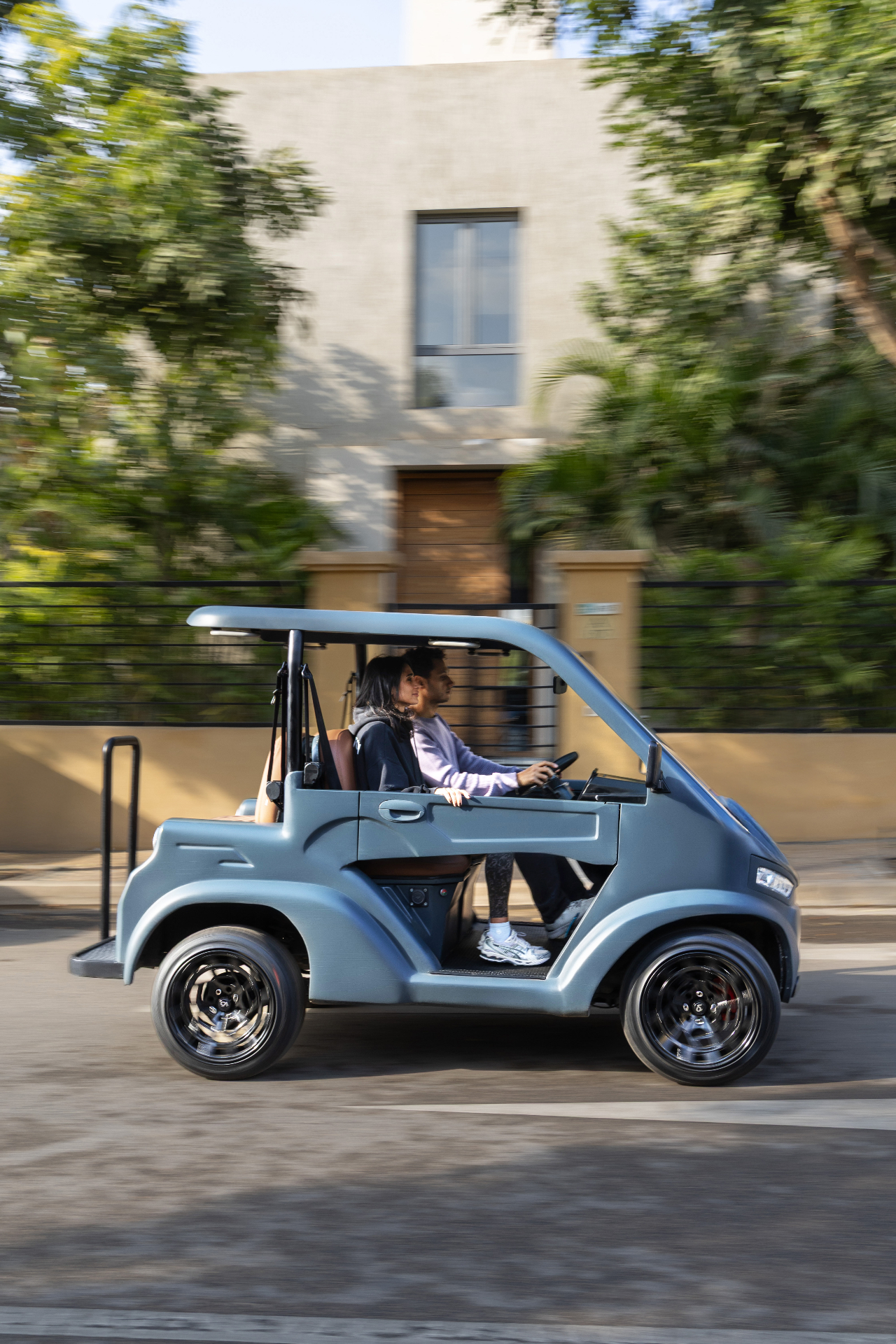 Couple driving Egypt's first neighbourhood electric vehicle